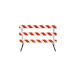 6' Type III-Angle Iron Feet & Telespar  63" Uprights with Diamond Grade Striped
Sheeting - Both Sides