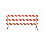 10'Type III-Angle Iron Feet & Telespar  63" Uprights with Diamond Grade Striped
Sheeting - Both Sides