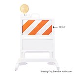 Safetycade - Corrugated  Plastic Panel 12x24 with Engineer Grade Striped Sheeting, left stripe