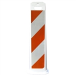 Gemstone Vertical Panel White - 8" x 36" Diamond Grade Striped Sheeting with 6" wide stripes