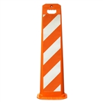 Gemstone Vertical Panel Orange - 8" x 36"  Engineer Grade Striped Sheeting with 4" wide stripes