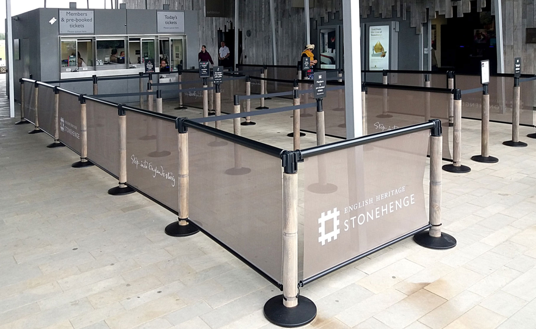 Queue Line Advertising Retractable Transparent Mesh Fabric