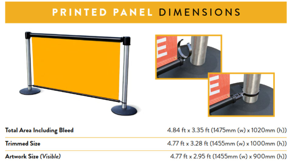 Crowd Control Advertising Retractable Specification