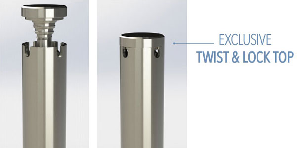 exclusive twist-lock top