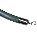 Naugahyde-Leather Rope Dark Green with Metal Ends