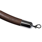 Naugahyde-Leather Rope Walnut Brown with Metal Ends