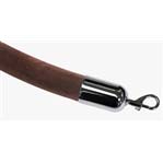Velour Rope Brown with Metal Ends