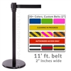 QueuePro 200 - 11' ft. belt barrier- slim 2" diam. post