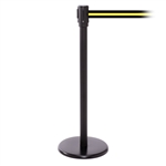 QueuePro 200, Black, Barrier with 11' Black/Yellow Stripe Belt