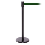 QueuePro 200, Black, Barrier with 11' Dark Green Belt