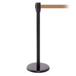 QueuePro 200, Black, Barrier with 11' Light Brown Belt