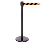 QueuePro 200, Black, Barrier with 11' Orange/Black Diagonal Belt