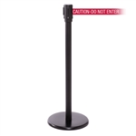 QueuePro 200, Black, Barrier with 11' CAUTION-DO NOT ENTER - RED Belt