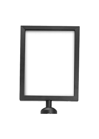 Stanchion Sign Frame 8.5â€ X 11â€ Vertical with Clear Acrylic SFC811SDV