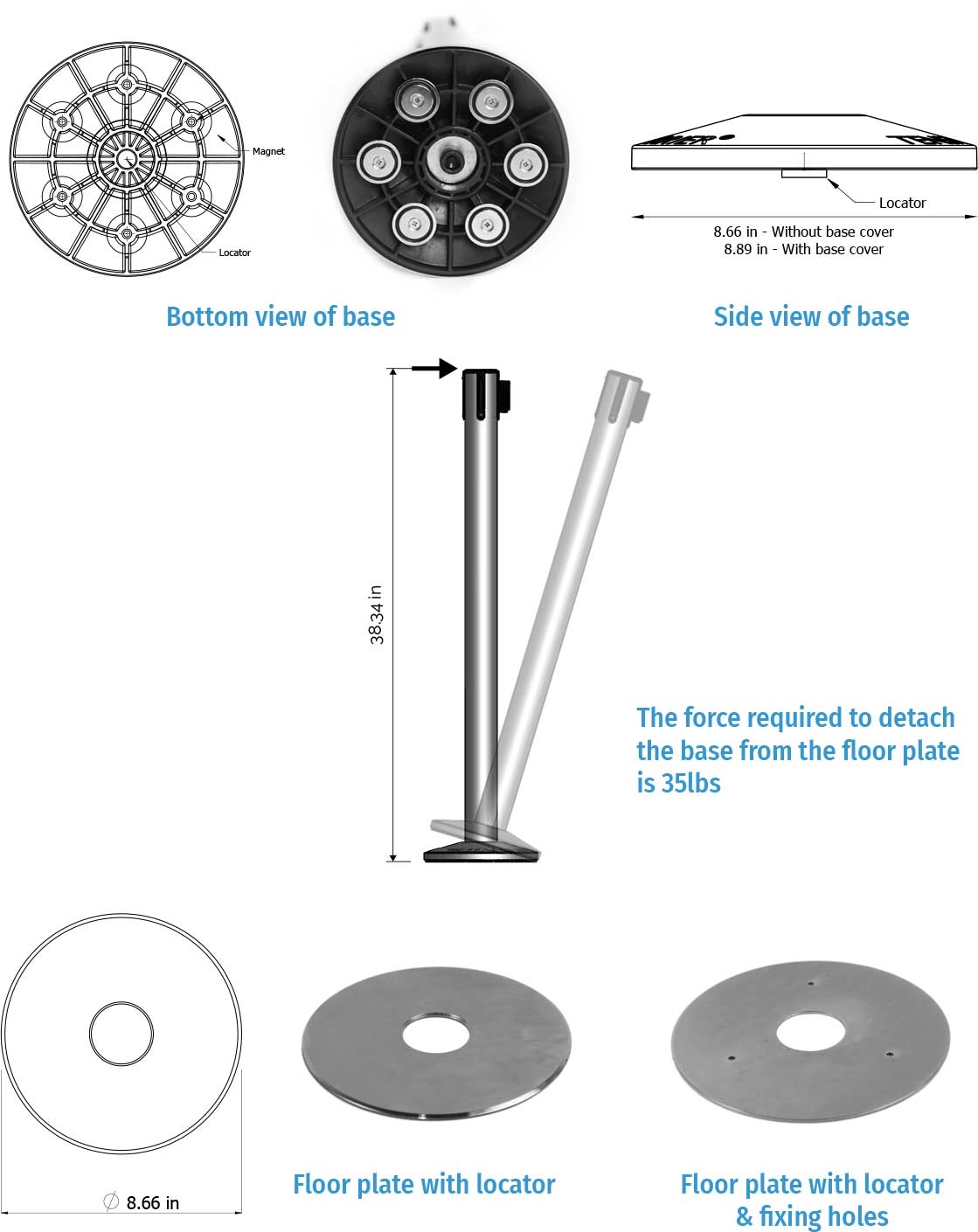 Tensabarrier 889MAG Specifications