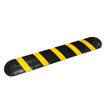 Plasticade Premium 6' Textured Rubber Speed Bump | Heavy-Duty Traffic Speed Reduction